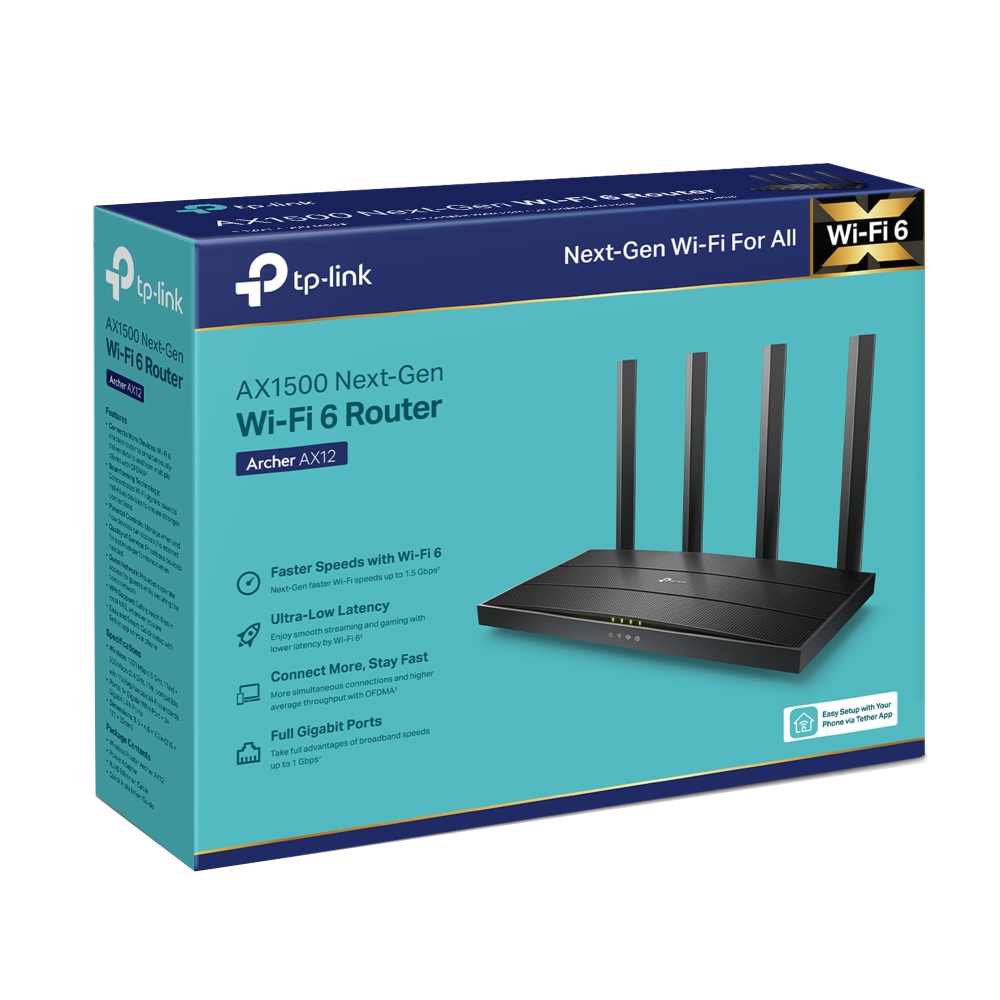 Router Tp-Link Archer Ax12 Ax1500 2Band 4Antenas