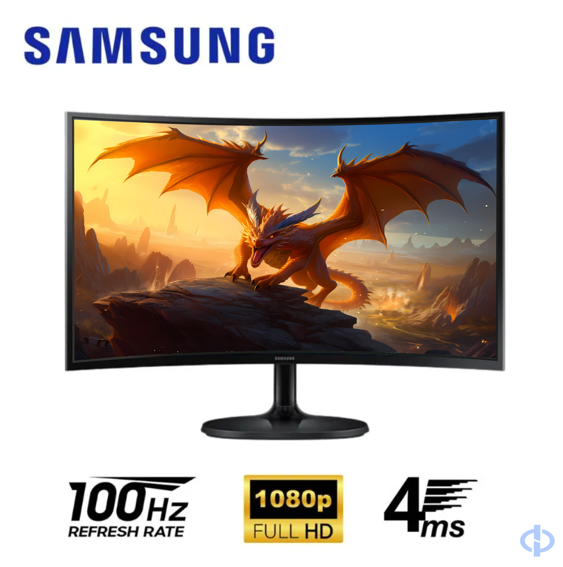 Monitor Curvo Samsung Ls24D360Galxpe 24&Quot; Fhd 100Hz Hdmi Vga