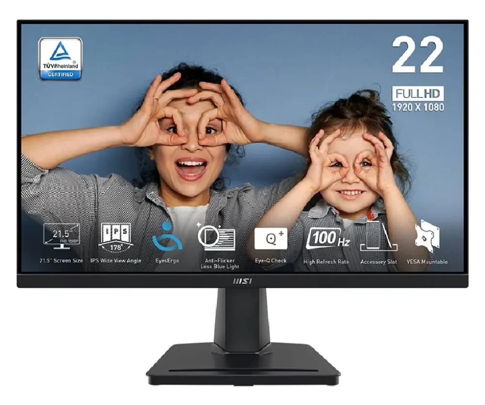 Monitor Msi Pro Mp225 21.5″ Ips Full Hd 100Hz 1Ms Hdmi Color Negro