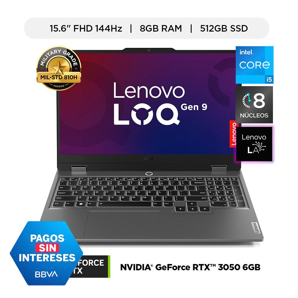 Notebook Lenovo Loq 15Iax9 I5-12450Hx 8Gb 512Gb Ssd Rtx 3050 6Gb 15.6” Fhd Ips