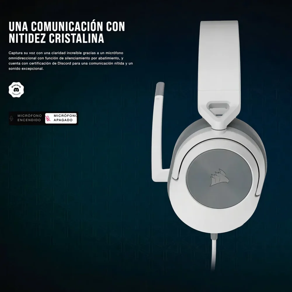 Auriculares Corsair Hs55 Stereo (Ca-9011261-Na) Color Blanco