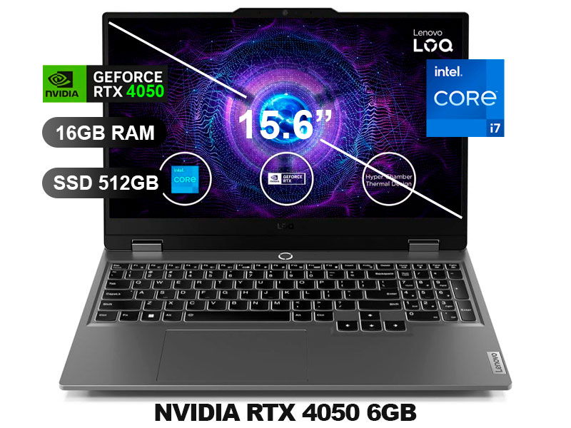 Laptop Lenovo Loq 15Irx9 I7-13650Hx 16Gb Ram 512Gb Ssd Rtx 4050 6Gb 15.6” Fhd