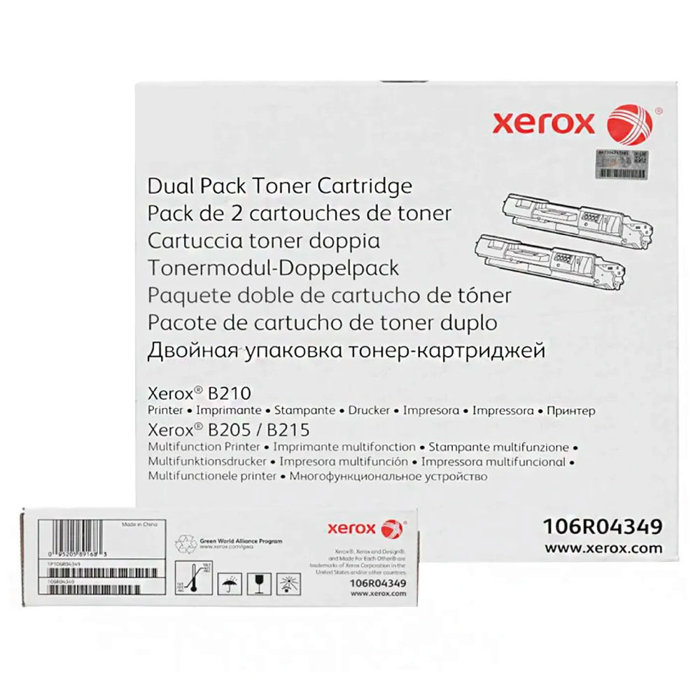 Toner Xerox 106R04349 Dual Pack Original 1 Toner Xerox 106R04349 Dual Pack Original - Imagen 1