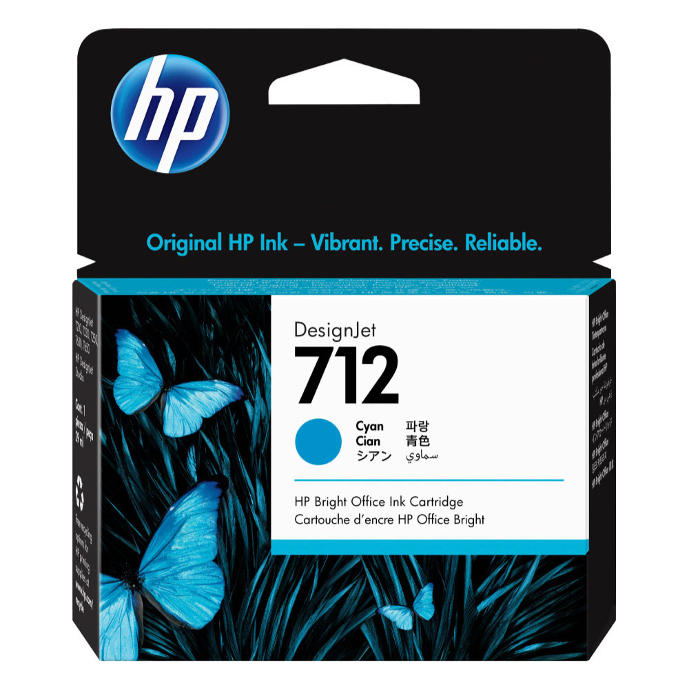 Tinta Hp 3ED67A (712A) 29Ml Cian Original