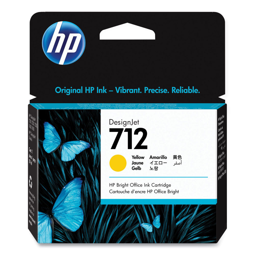 Tinta Hp 3ED69A (712A) 29Ml Yellow Original