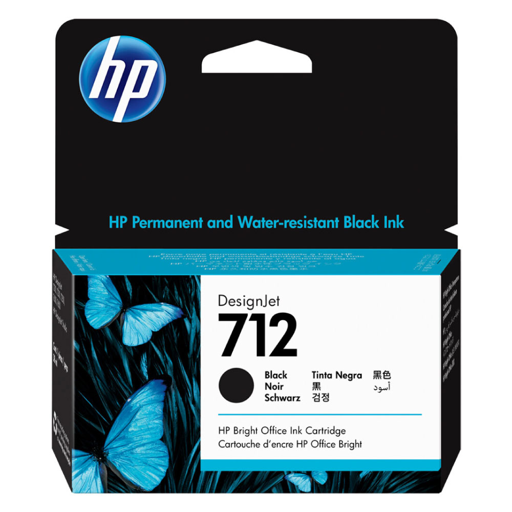 Tinta Hp 3ED70A (712A) 38Ml Black Original