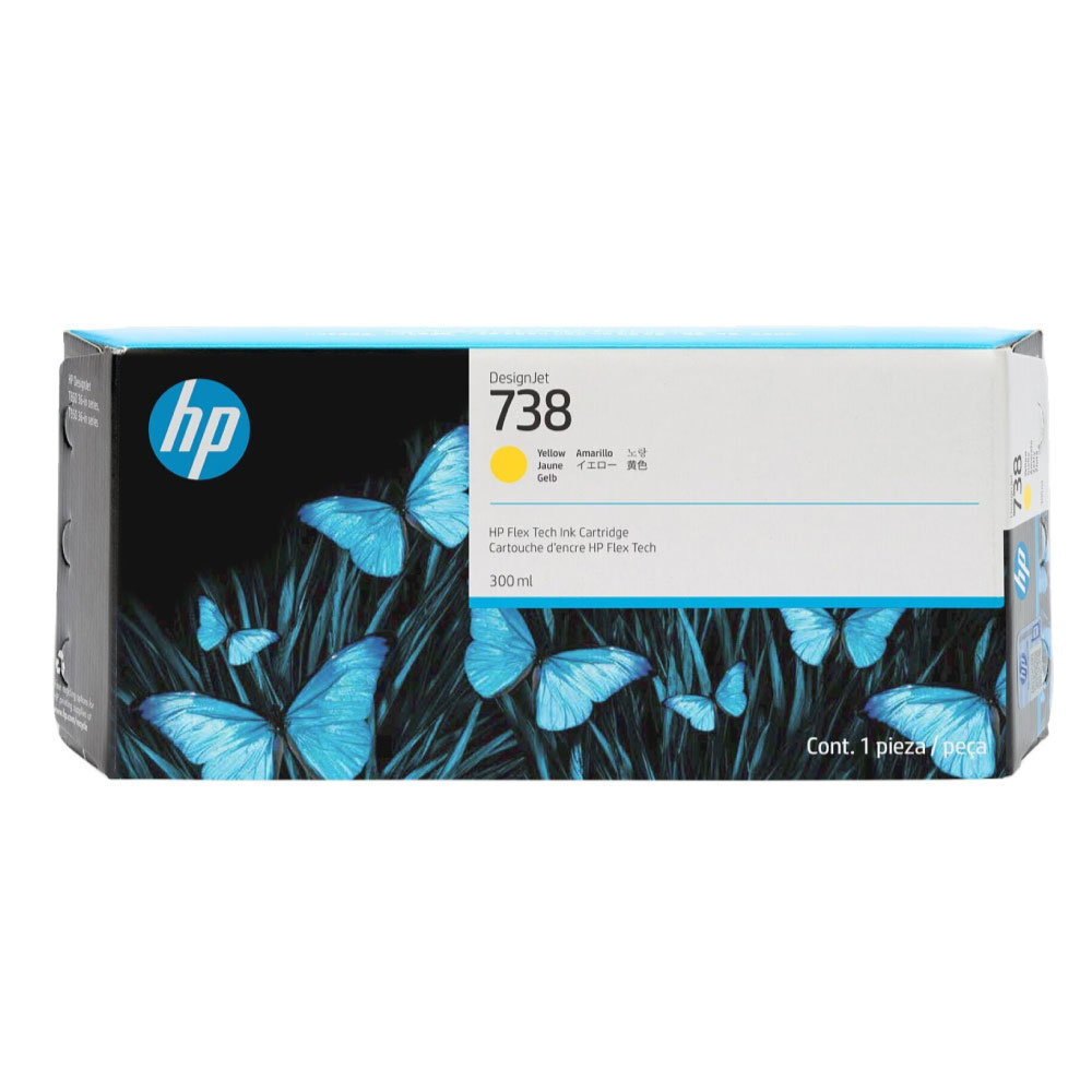 Tinta HP (738) 676M8A Yellow 300ml Original