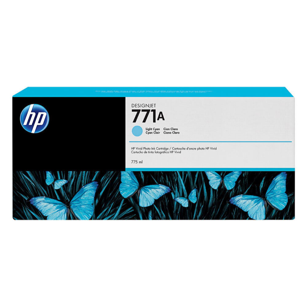 Tinta HP B6Y20A (771A) (Ce042A) Lt Cyan Original 1 Tinta Hp B6Y20A (771A) (Ce042A) Lt Cyan Original - Imagen 1