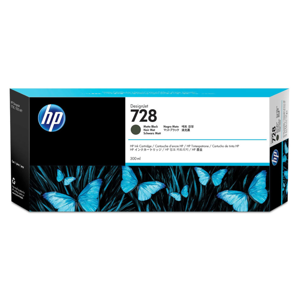 Tinta HP (728) F9J68A Matte Black Original