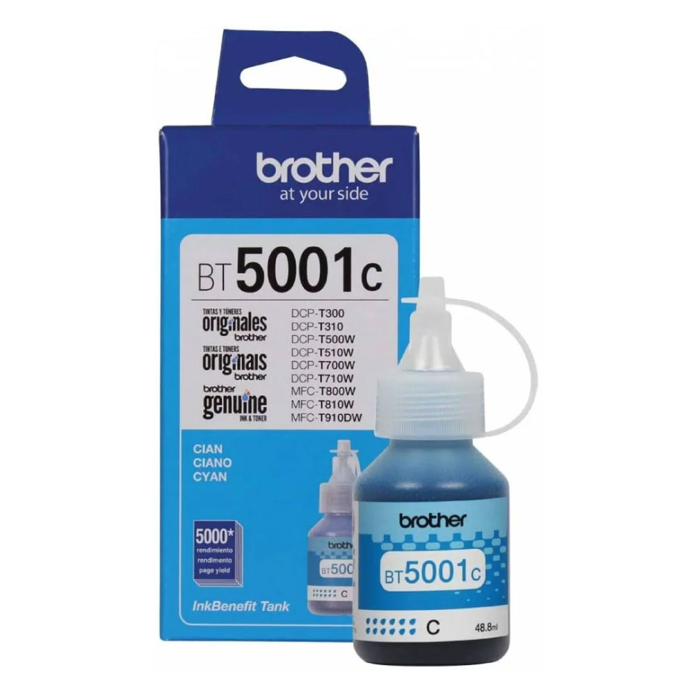 Tinta Brother BT5001C Cian Original 1 Tinta Brother Bt5001C Cian Original - Imagen 1