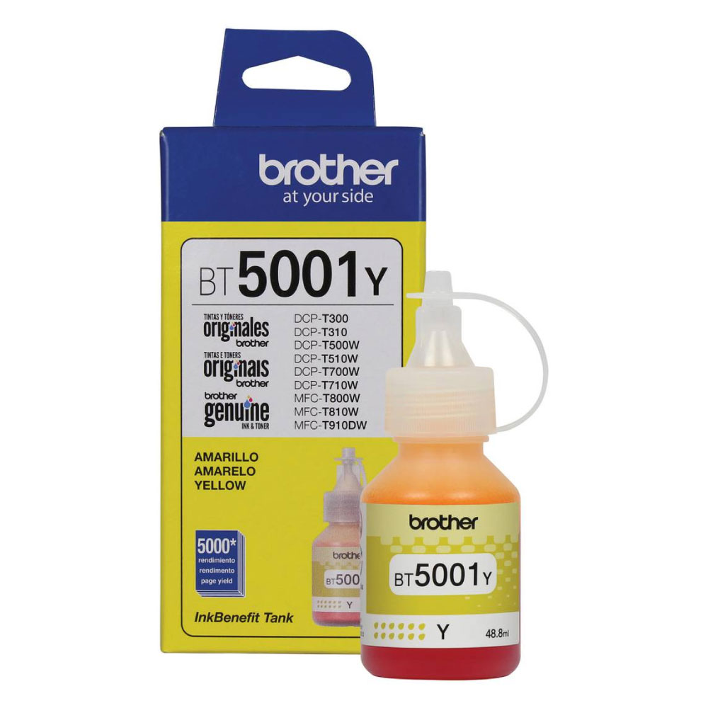 Tinta Brother BT5001Y Yellow Original 1 Tinta Brother Bt5001Y Yellow Original - Imagen 1