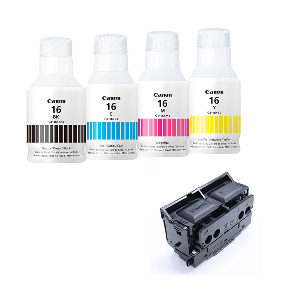 Tinta Canon GI-16 Bk C M Y Cab. Ph-S Maxi Kit 1 Tinta Canon Gi-16 Bk C M Y Cab. Ph-S Maxi Kit - Imagen 1