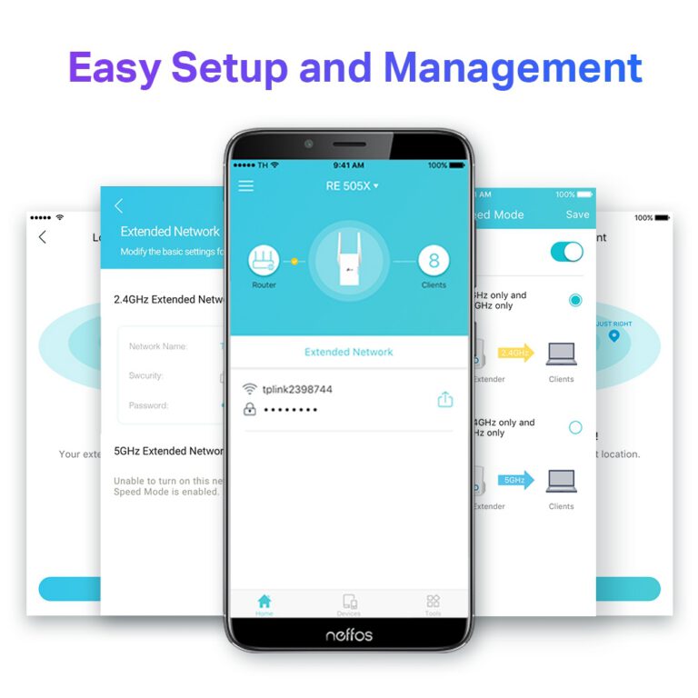 Vista frontal TP-Link RE505X AX1500 WiFi 6