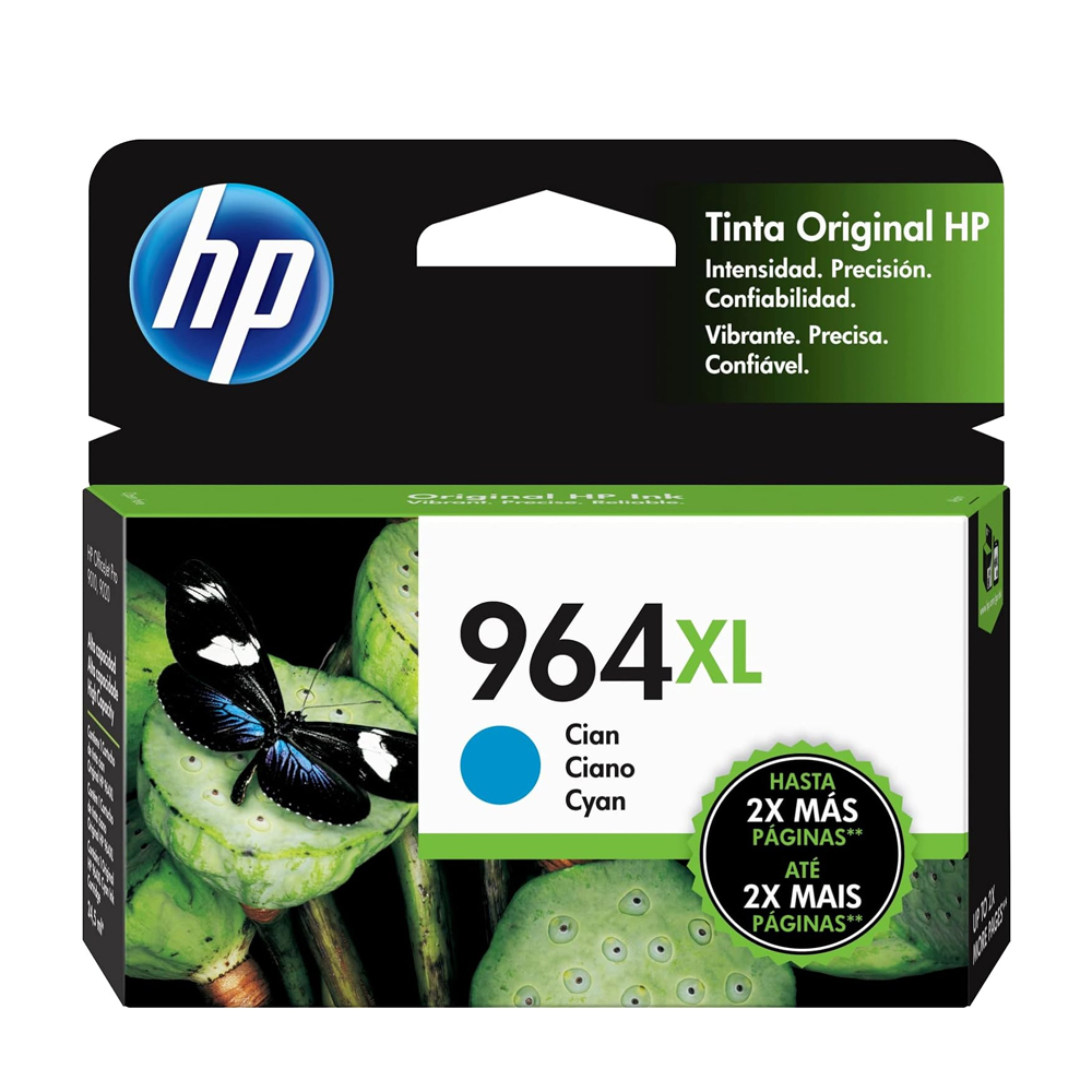Tinta Hp 3Ja54Al (964Xl) Cyan (Ojp 9010) 1,600 Pgs