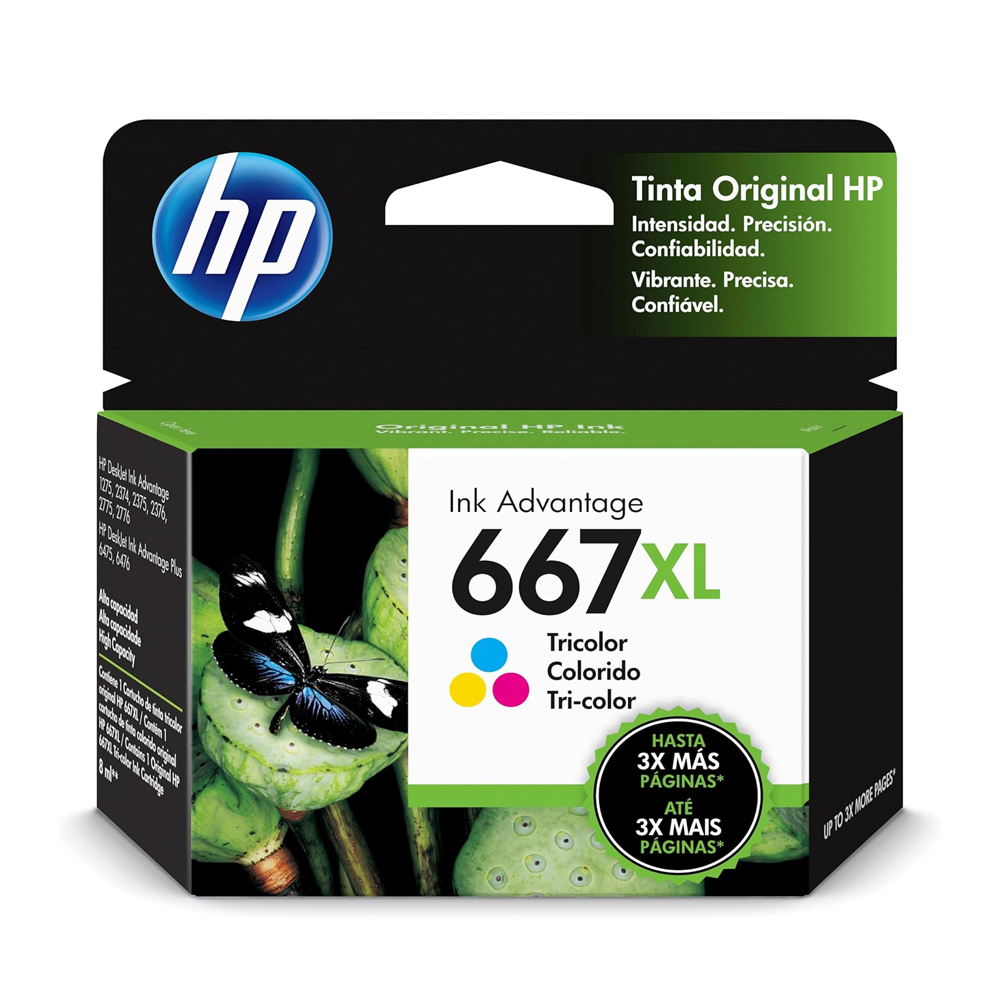 Tinta Hp 3Ym80Al (667Xl) Tricolor (Dj 2775 / 4175)
