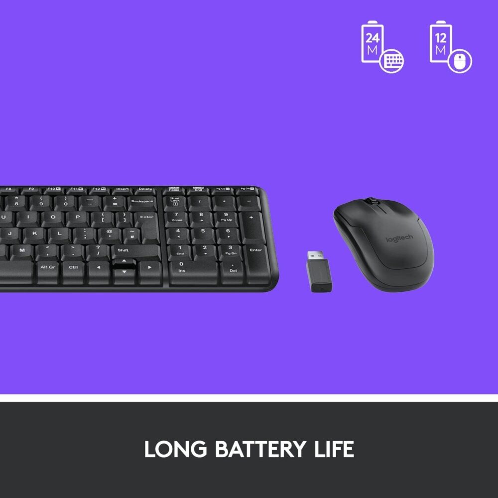 Teclado Logitech + Mouse Mk220 Wireless Usb Sp Black (Pn 920-004430) - Imagen 2