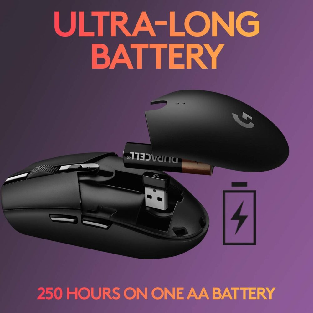 Mouse Logitech G305 Ligthspeed Wireless Black (910-005281) - Imagen 3