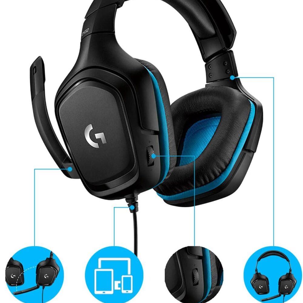 Audífono Gaming Logitech G432 7.1 USB Negro - Imagen 3