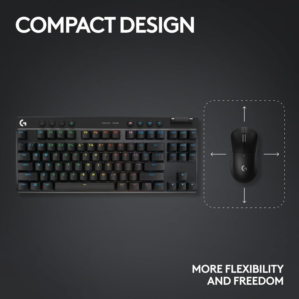 Teclados Gaming Logitech G PRO X TKL Lightspeed USB Black Inalambrio - Imagen 4