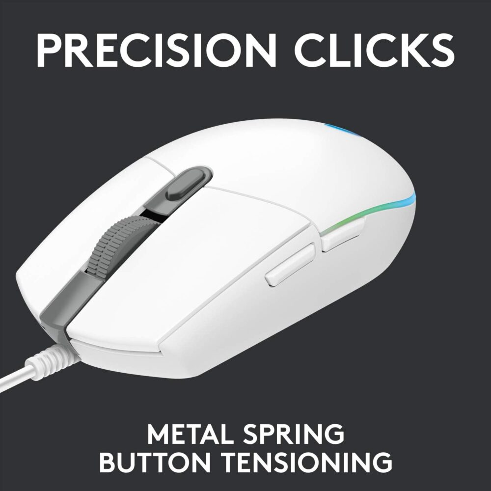 Mouse Logitech G203 Lightsync Optical 8000 Dpi Rgb White (910-005791) - Imagen 6