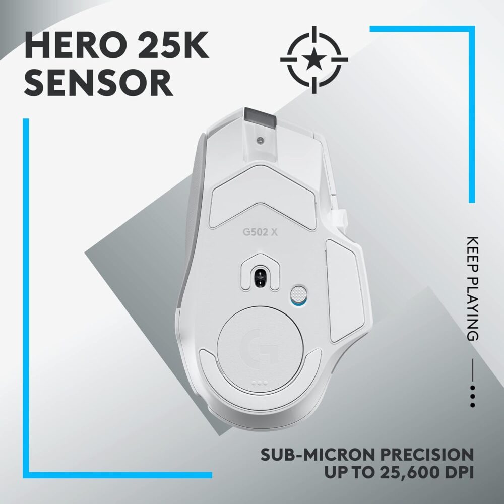 Mouse Logitech G502 X Hero 25K Dpi White (910-006144) - Imagen 5