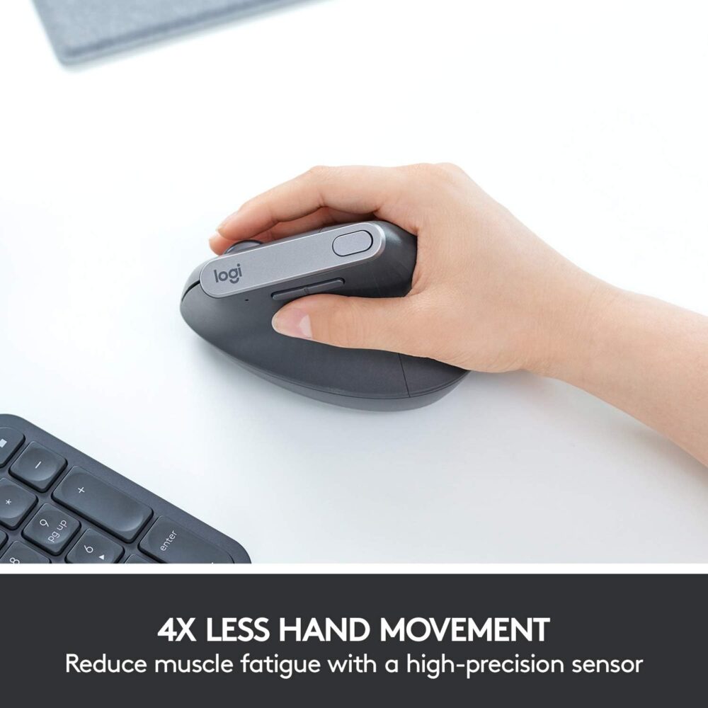 Mouse Logitech Mx Vertical Wireless/Bt Black (910-005447) - Imagen 4