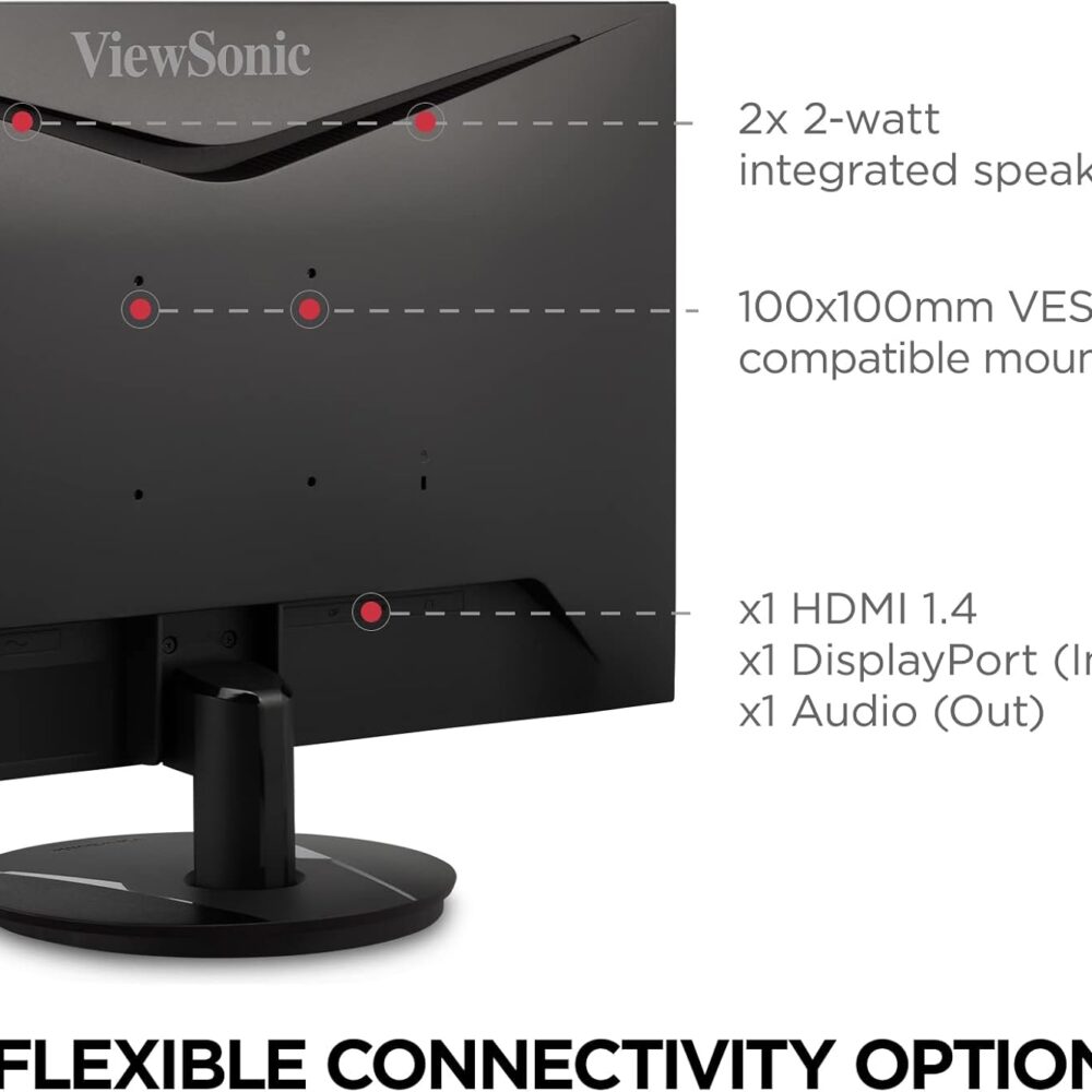 Monitor Gamer Viewsonic VX2416 24 IPS FHD 100Hz 1ms FreeSync - Imagen 4