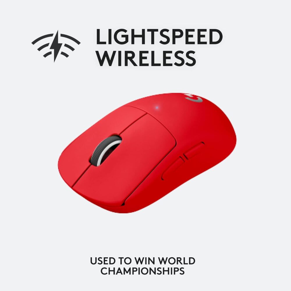 Mouse Logitech G Pro X Superlight Wireless Lightspeed Hero 25K Red (910-006783) - Imagen 3
