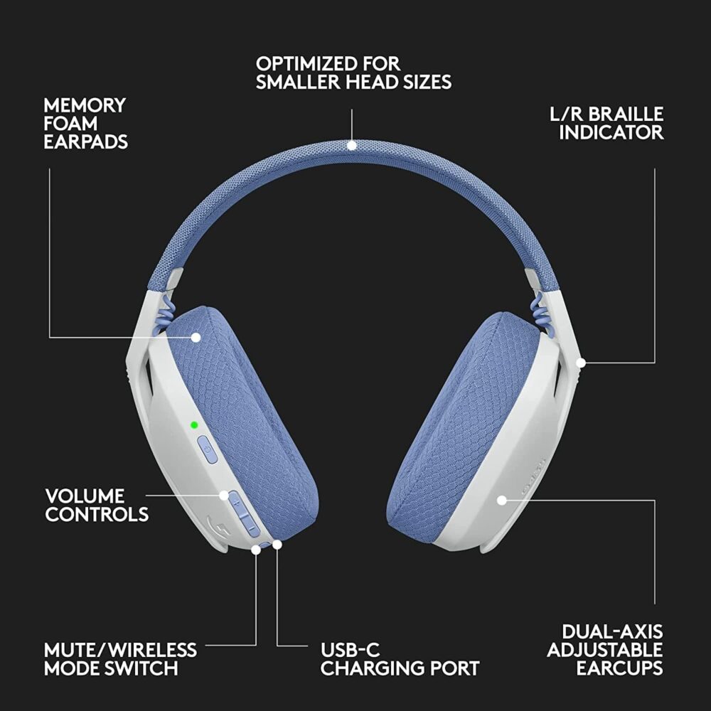 Audifono C/Microf. Logitech G435 Bt / Lightspeed White (981-001073) - Imagen 2