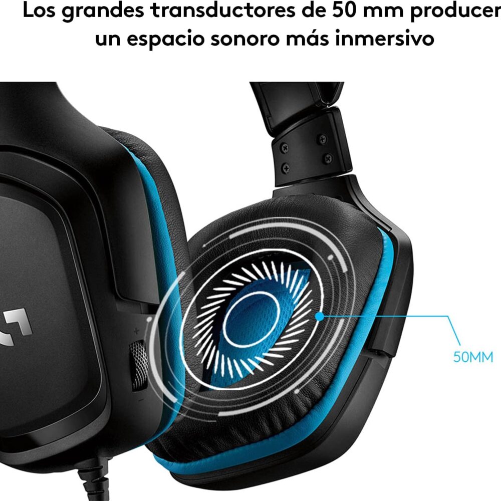 Audífono Gaming Logitech G432 7.1 USB Negro - Imagen 4