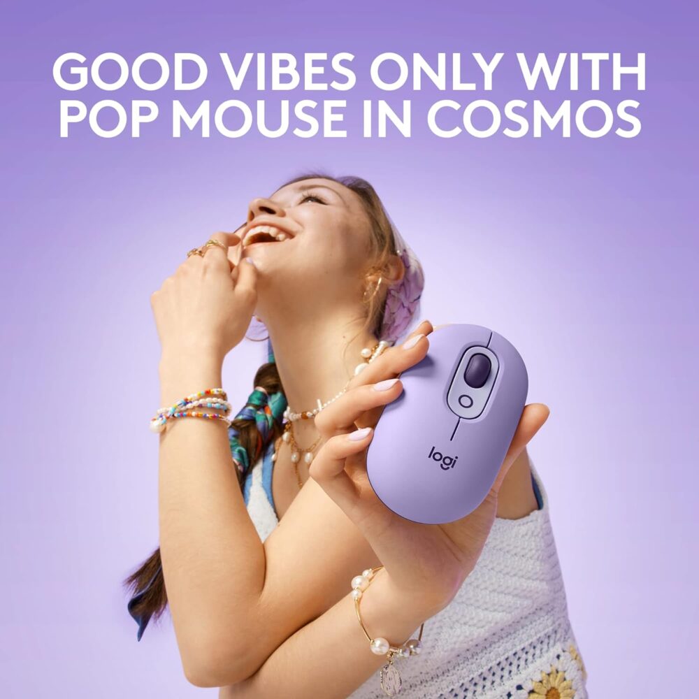 Mouse Logitech Pop Bluetooth Cosmos Lavender Lilac (910-006647) - Imagen 3
