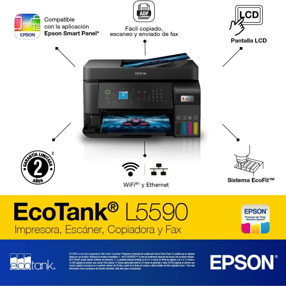 Impresora Epson L5590 Inalambrico Multifuncional ADF - Imagen 3
