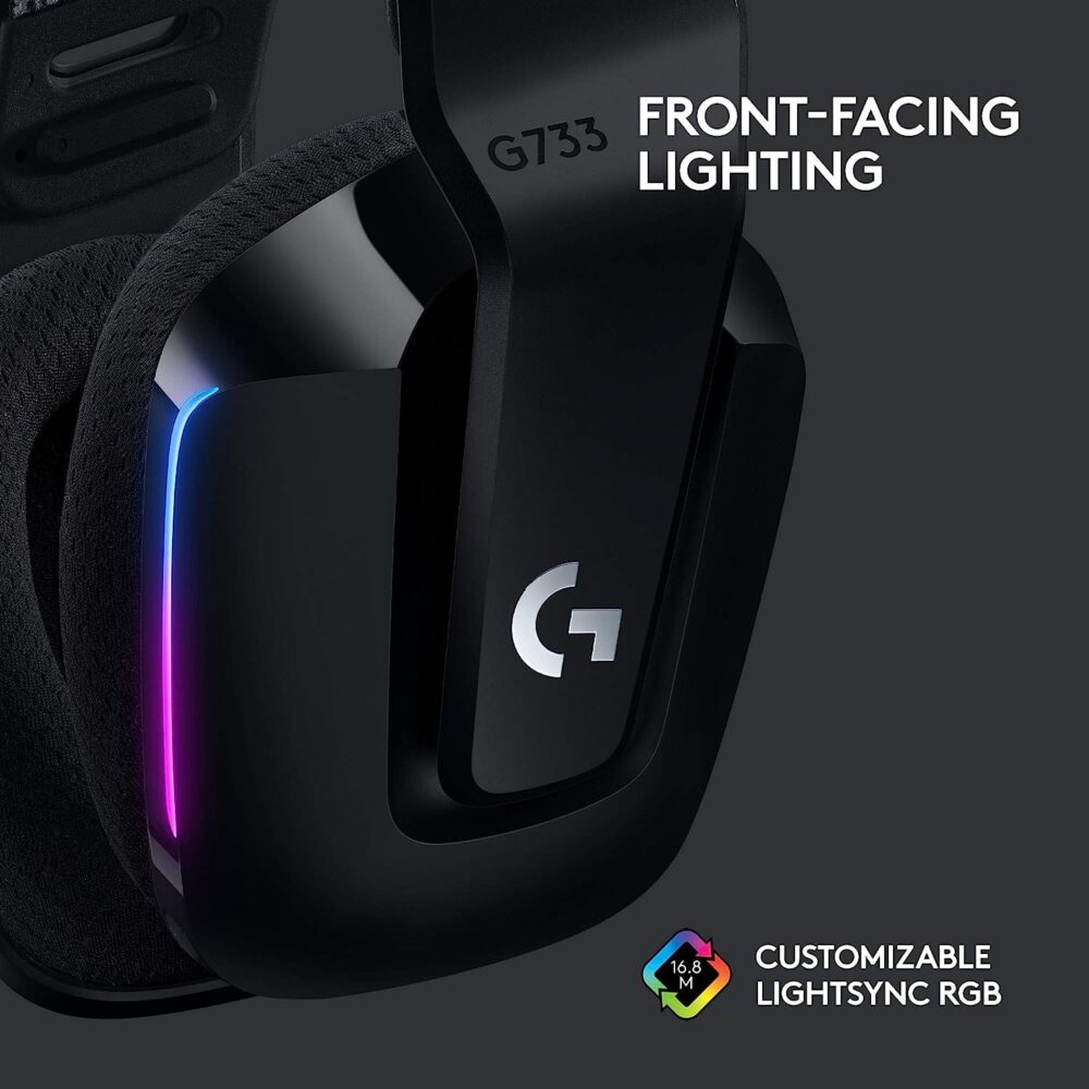 Audifono C/Microf. Logitech G733 Lightspeed Black (981-000863) - Imagen 3