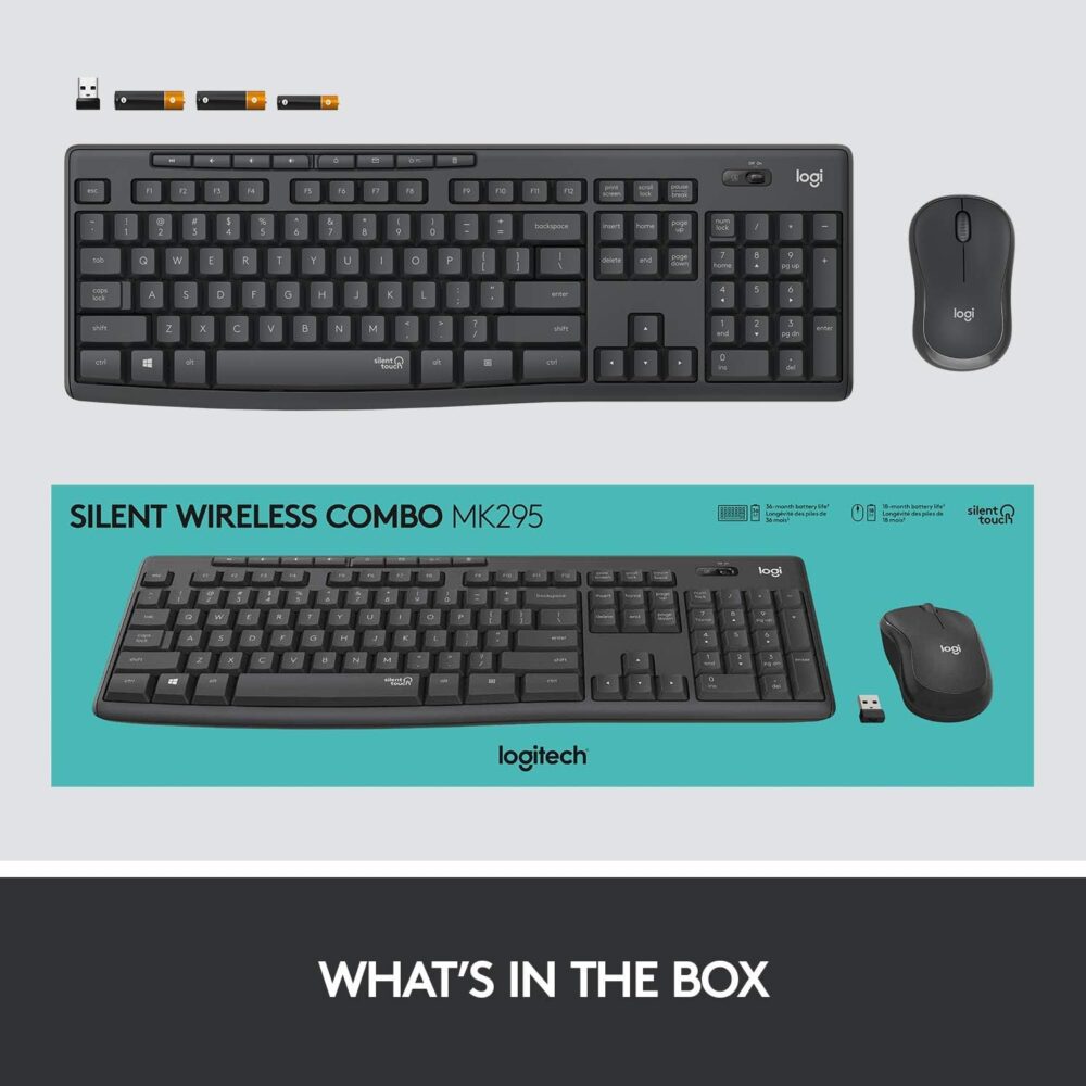 Teclado Logitech + Mouse Mk235 Wireless Usb Sp Black (Pn 920-007901) - Imagen 2
