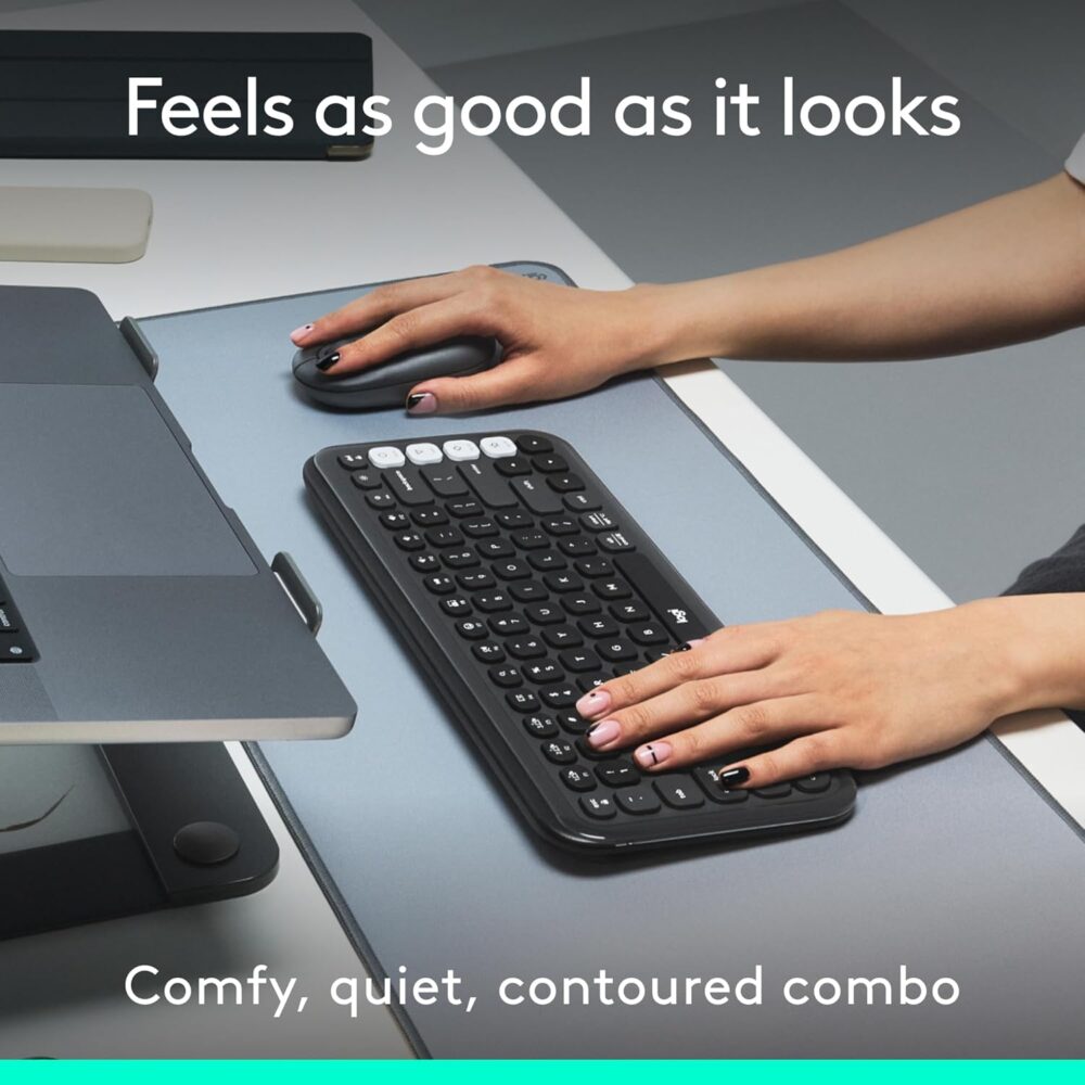 Teclado + mouse Logitech POP ICON COMBO Graphite - Imagen 8