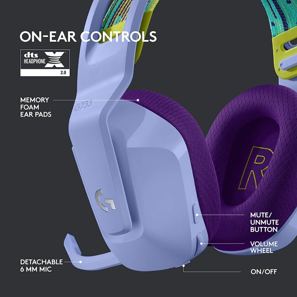 Audifono C/Microf. Logitech G733 Lightspeed Lilac (981-000889) - Imagen 2