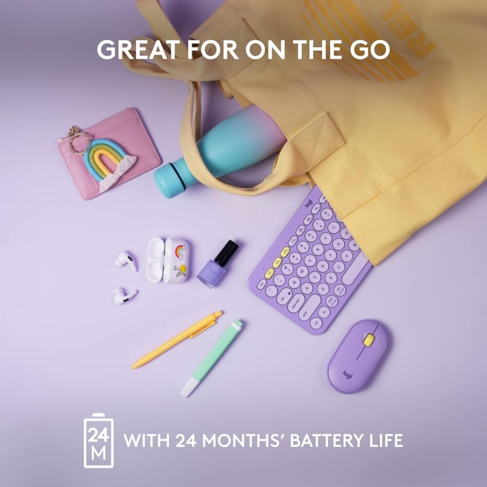 Teclado Logitech K380 Multi-Device Bluetooth Lavender (920-011150) - Imagen 3