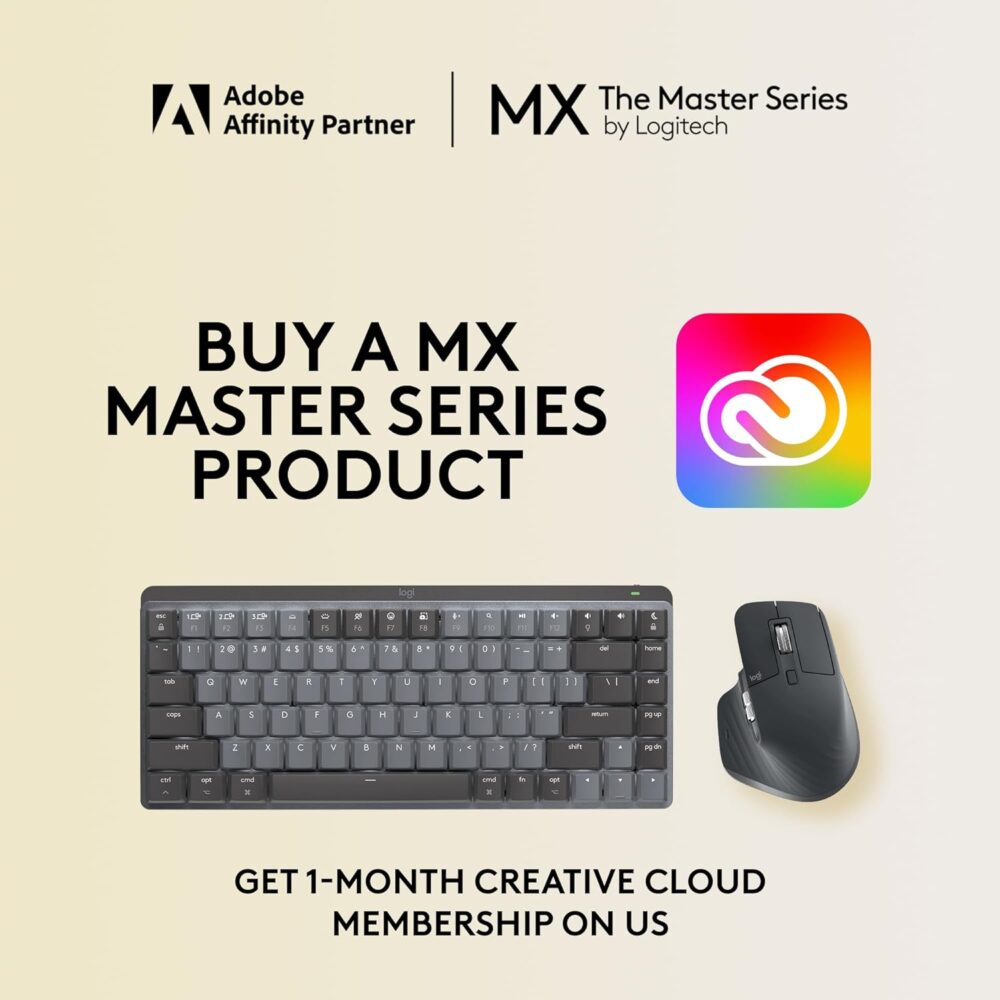 Teclado Logitech Mx Mechanical Mini Wireless/Bt Iluminated Black Sp (920-010846) - Imagen 3