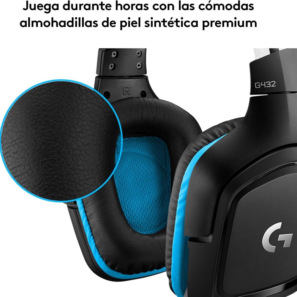 Audífono Gaming Logitech G432 7.1 USB Negro - Imagen 2