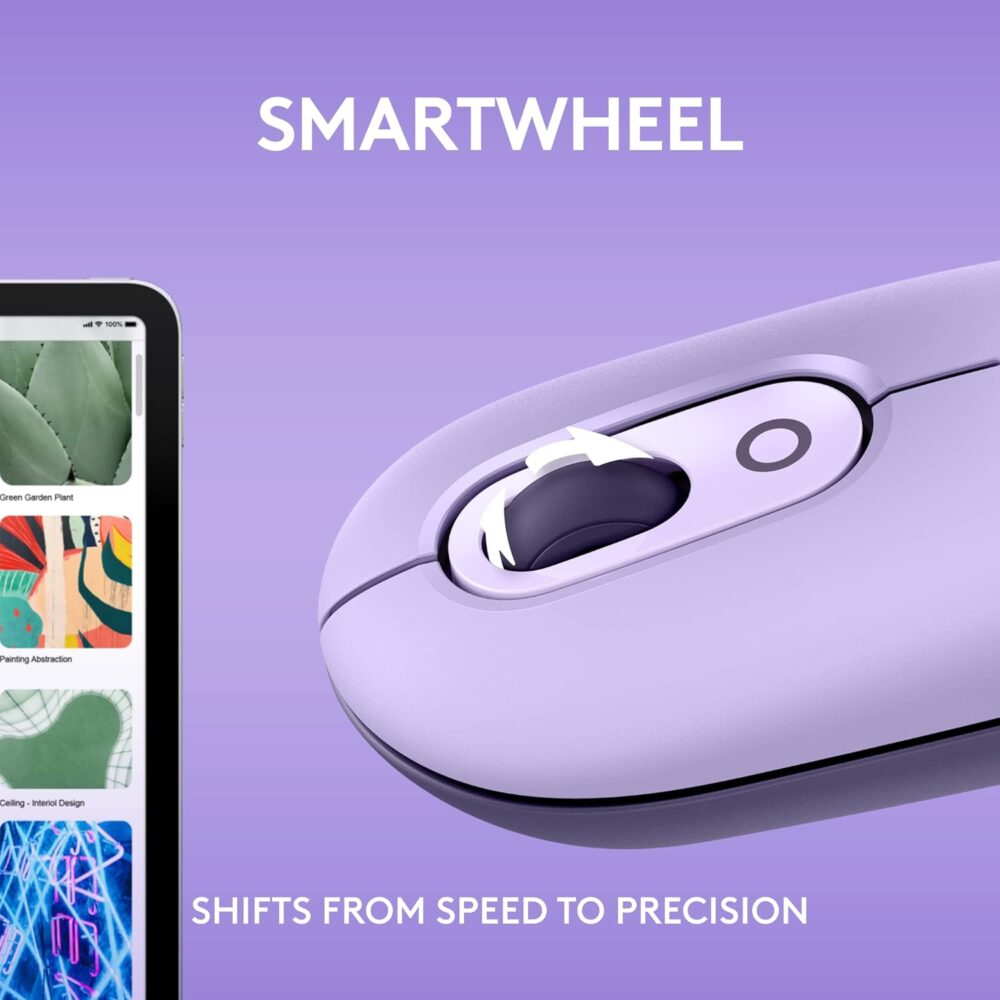 Mouse Logitech Pop Bluetooth Cosmos Lavender Lilac (910-006647) - Imagen 2