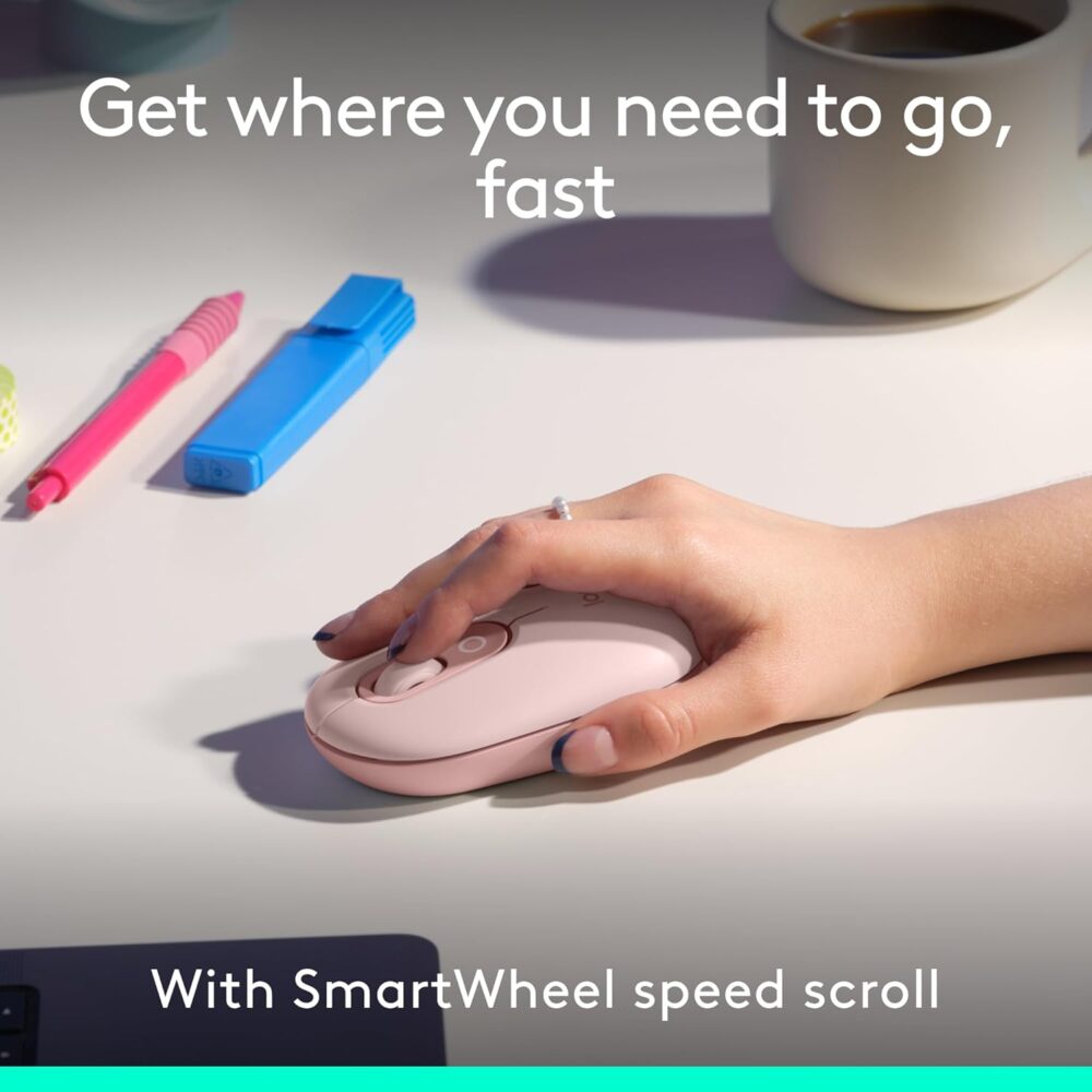 Teclado + Mouse Logitech POP ICON COMBO Rose - Imagen 5