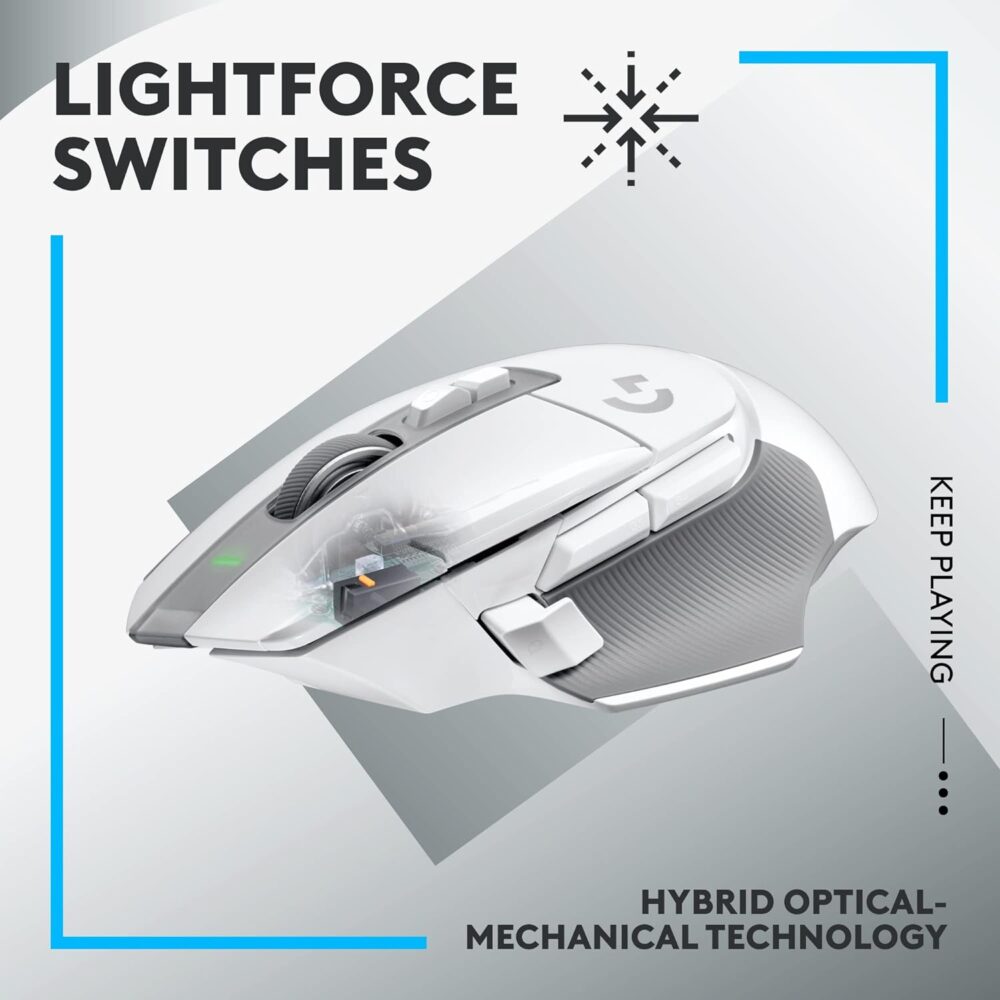 Mouse Logitech G502 X Plus Lightspeed Wireless 25K Dpi Lightsync Rgb White (910-006169) - Imagen 3