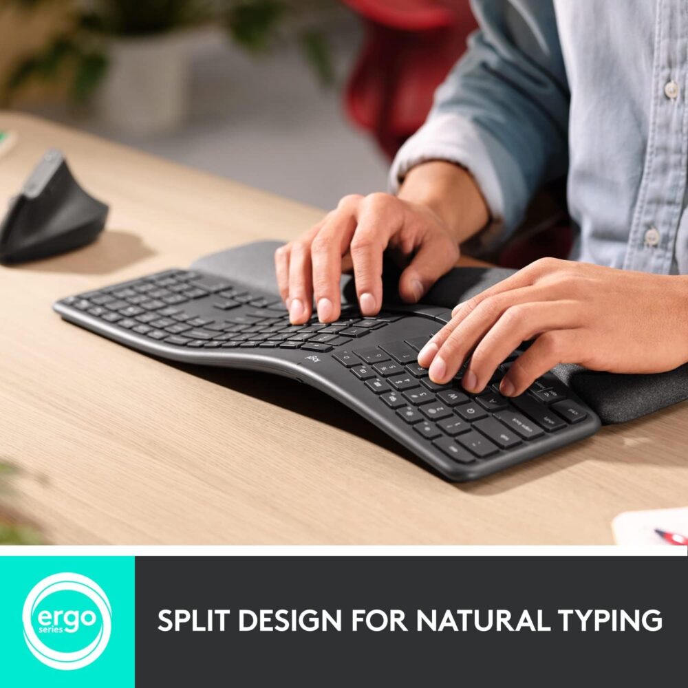 Teclado Logitech Ergo K860 Wireless / Bt Sp Black (920-009845) - Imagen 2