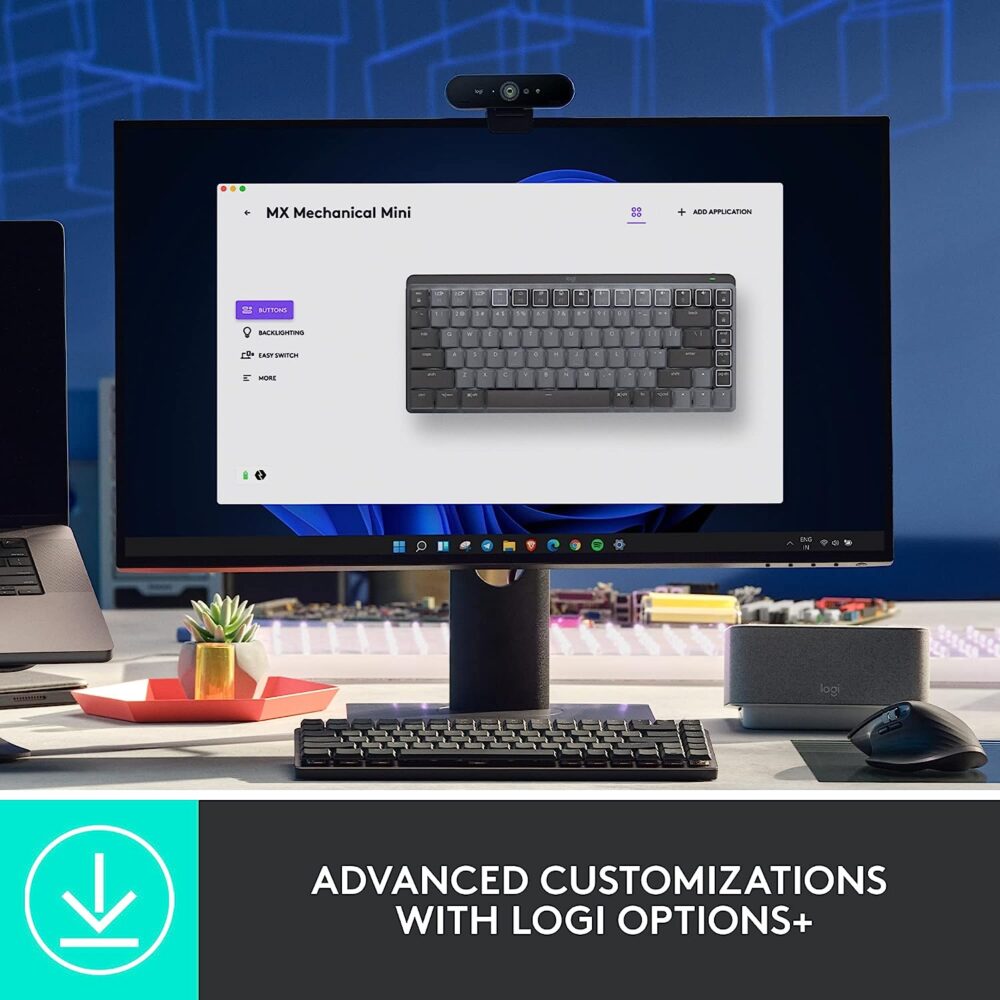Teclado Logitech Mx Mechanical Mini Wireless/Bt Iluminated Black Sp (920-010846) - Imagen 2