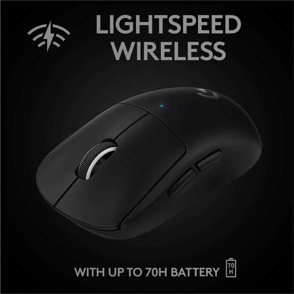 Mouse Logitech G Pro X Superlight Wireless Lightspeed Hero 25K Black (910-005878) - Imagen 3