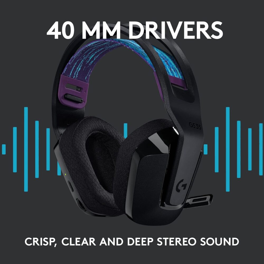 Audifono C/Microf. Logitech G535 Lightspeed Wireless Black (981-000971) - Imagen 4