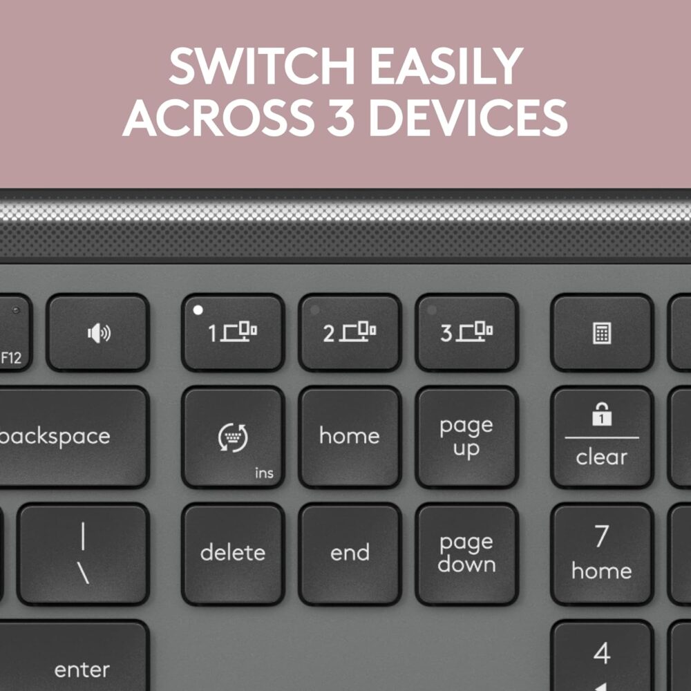 Teclado Logitech Slim Silent K950 Wireless Bolt/Bluetooth Sp Black (920-012432) - Imagen 3