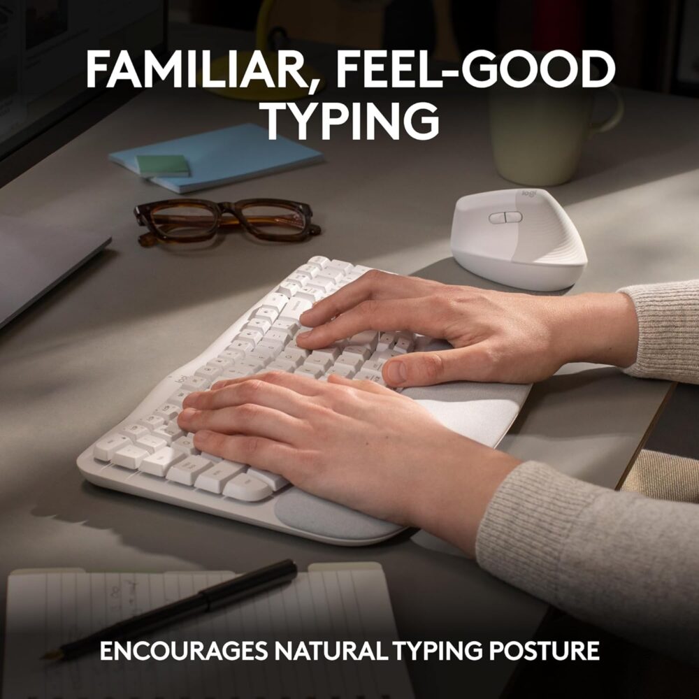 Teclado Logitech Ergo Wave Wireless Bolt/ Bt/ Sp White (920-012279) - Imagen 2