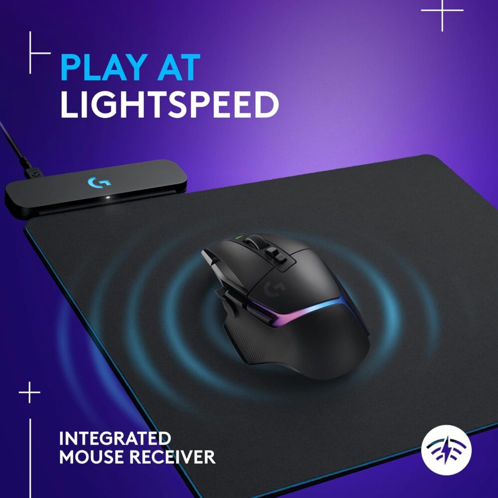 Pad Mouse Logitech Powerplay Wireless Charger Lightspeed Rgb (943-000109) - Imagen 3