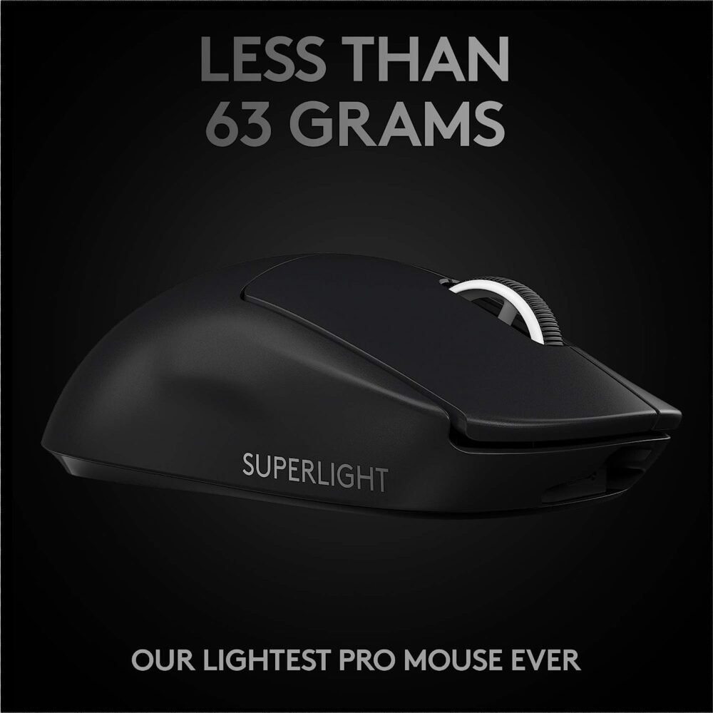 Mouse Logitech G Pro X Superlight Wireless Lightspeed Hero 25K Black (910-005878) - Imagen 6